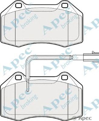 APEC BRAKING pad1866 -  Комплект тормозных колодок, дисковый тормоз